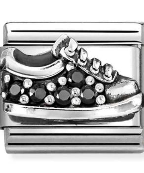 Charms NOMINATION But z czarnymi cyrkoniami Silver 925.jpg